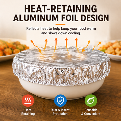Lovyanocosh®🔥Home dining table & food container aluminum foil heat-retaining cover