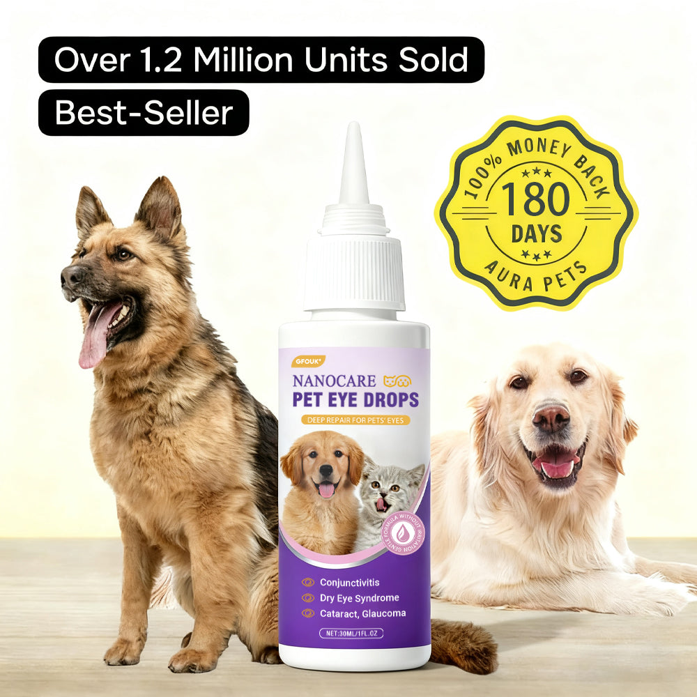 👩‍⚕️GFOUK® NanoCare Pet Eye Drops ☑️ FDA Approved | Relieves Conjunctivitis, Dry Eyes, Cataracts, and Keratitis🐕️🐕️