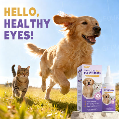 👩‍⚕️GFOUK® NanoCare Pet Eye Drops ☑️ FDA Approved | Relieves Conjunctivitis, Dry Eyes, Cataracts, and Keratitis🐶
