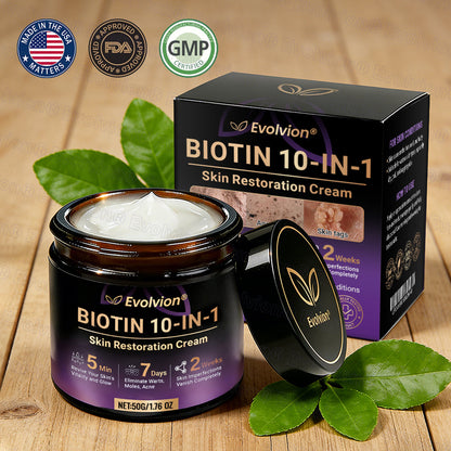 Made and Shipped from USA ✨Evolvion® Biotin 10-in-1 Skin Restoration Cream🌻🌻