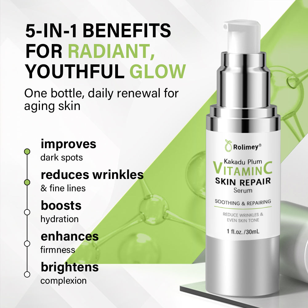 👩‍⚕️Rolimey® Kakadu Plum Skin Repair Serum ✅️ FDA Approved | Infused with PDRN Collagen for Eliminating Wrinkles, Stretch Marks, Age Spots