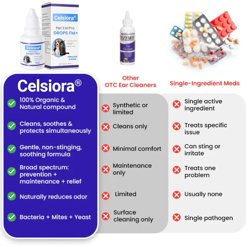 🌟 Official Store | Celsiora® Pet EarPro Drops FM+