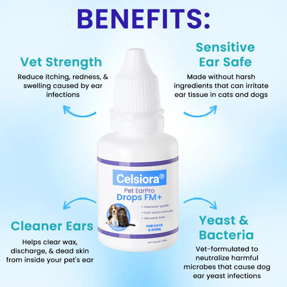🌟 Official Store | Celsiora® Pet EarPro Drops FM+