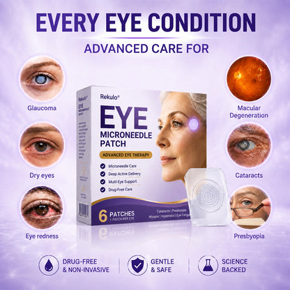 👩‍⚕️Rekulo® Transdermal Vision-Repair Eye Microneedle Patch ✅FDA Approved(Suitable for presbyopia, dry eye syndrome and cataracts) 👀