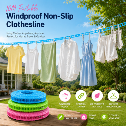 🔥Hot Sale - 50% OFF🔥Lovyanocosh® Windproof Non-Slip Clothesline  🔥