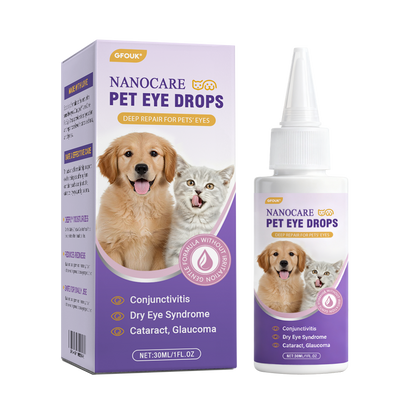 👩‍⚕️GFOUK® NanoCare Pet Eye Drops ☑️ FDA Approved | Relieves Conjunctivitis, Dry Eyes, Cataracts, and Keratitis🐶