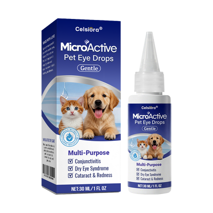 👩‍⚕️Celsiora® MicroActive Pet Eye Drops ✅ FDA Approved | Relieves Conjunctivitis, Dry Eyes, Cataracts