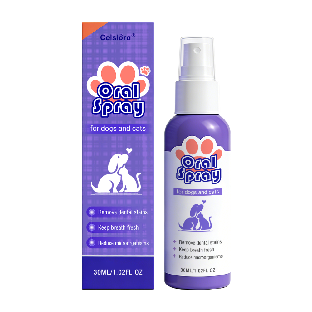 Celsiora® Pet Oral Spray ✅FDA Approved | Freshen Breath, Remove Tartar & Promote gum regeneration, stabilize teeth 🦷🦷