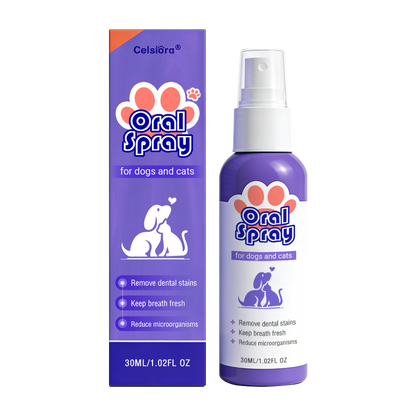 Celsiora® Pet Oral Spray ✅FDA Approved | Freshen Breath, Remove Tartar & Promote gum regeneration, stabilize teeth 🦷🦷