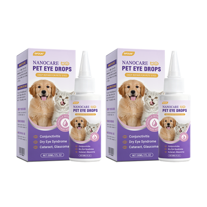 👩‍⚕️GFOUK® NanoCare Pet Eye Drops ☑️ FDA Approved | Relieves Conjunctivitis, Dry Eyes, Cataracts, and Keratitis🐶
