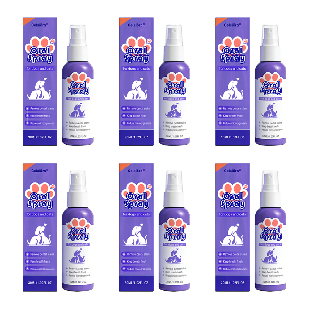 Celsiora® Pet Oral Spray ✅FDA Approved | Freshen Breath, Remove Tartar & Promote gum regeneration, stabilize teeth 🦷🦷