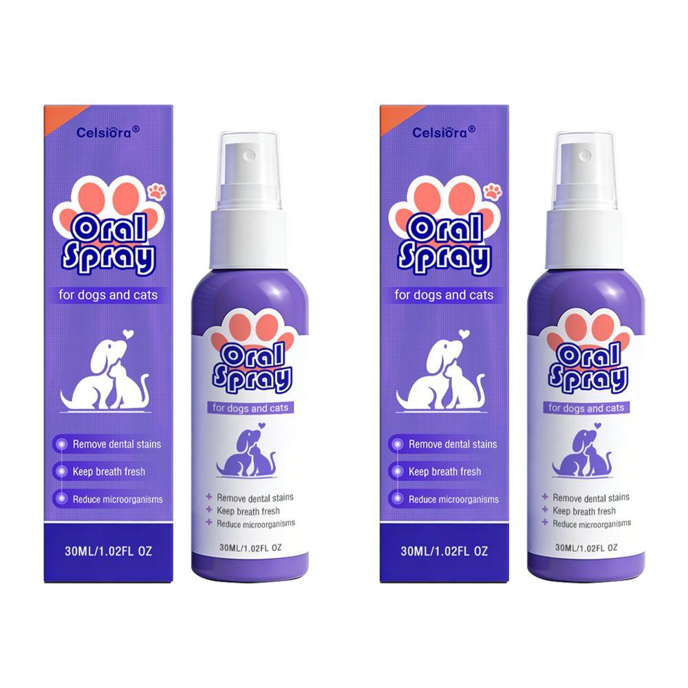 Celsiora® Pet Oral Spray ✅FDA Approved | Freshen Breath, Remove Tartar & Promote gum regeneration, stabilize teeth 🦷🦷