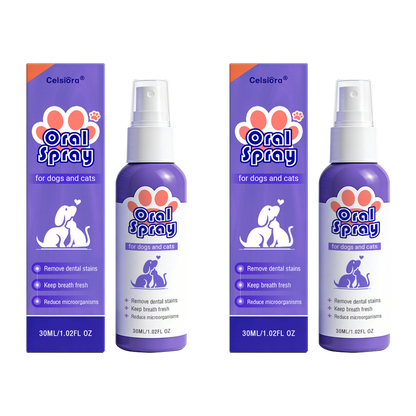 Celsiora® Pet Oral Spray ✅FDA Approved | Freshen Breath, Remove Tartar & Promote gum regeneration, stabilize teeth 🦷🦷
