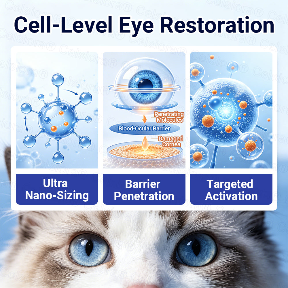 👩‍⚕️Celsiora® MicroActive Pet Eye Drops ✅ FDA Approved | Relieves Conjunctivitis, Dry Eyes, Cataracts