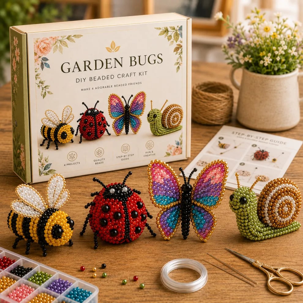 🏆Limited Time Sale 50% OFF🧵🦘Petite 3D Beaded Animal Craft Kit