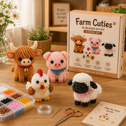 🏆Limited Time Sale 50% OFF🧵🦘Petite 3D Beaded Animal Craft Kit