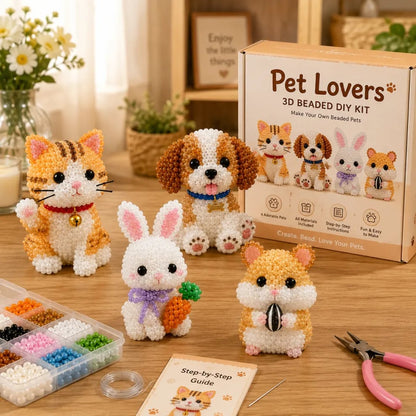 🏆Limited Time Sale 50% OFF🧵🦘Petite 3D Beaded Animal Craft Kit